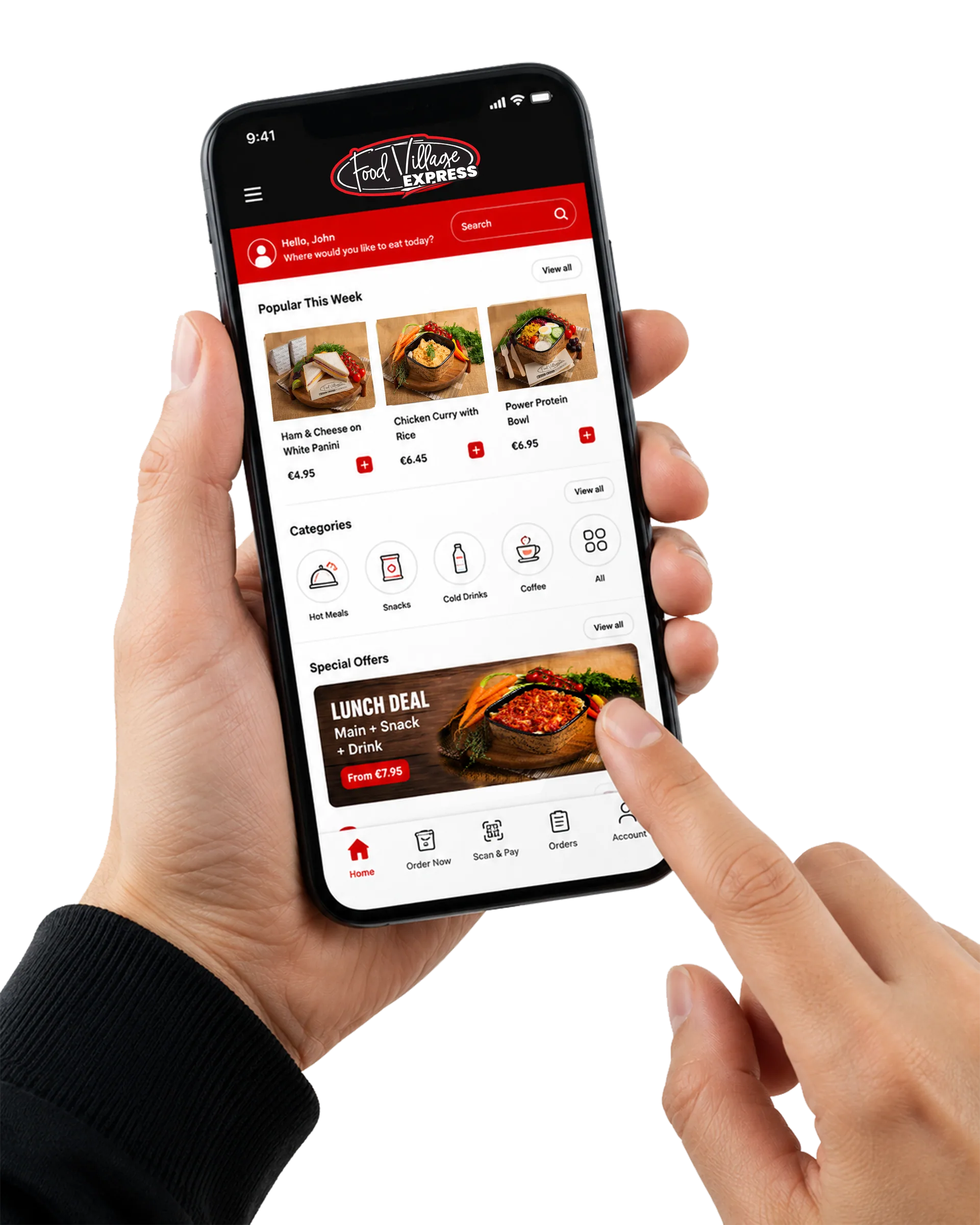 Real Food Village app UI