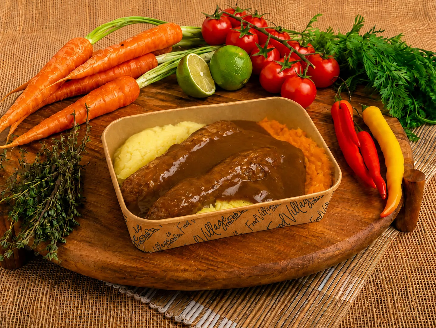 Bangers, mash & gravy