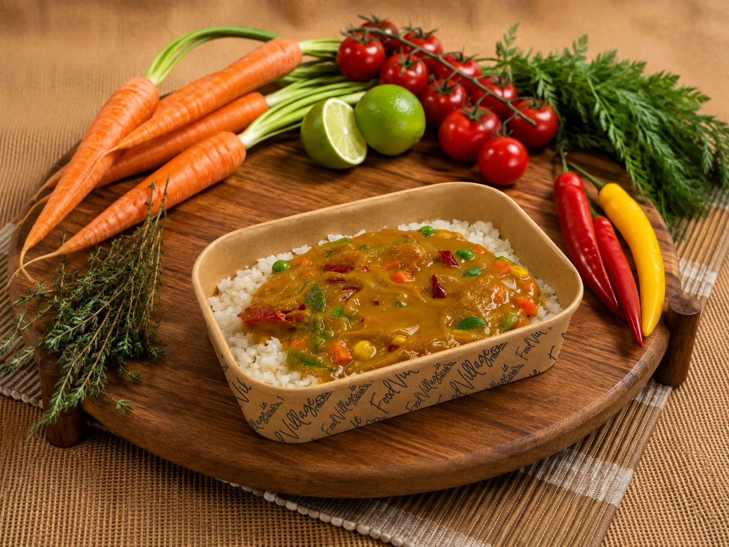 Vegetable curry & cauliflower rice