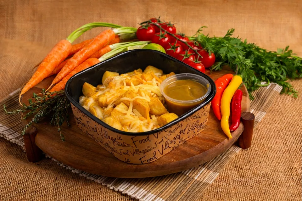 Loaded Cubes, Cheese & Curry Pot