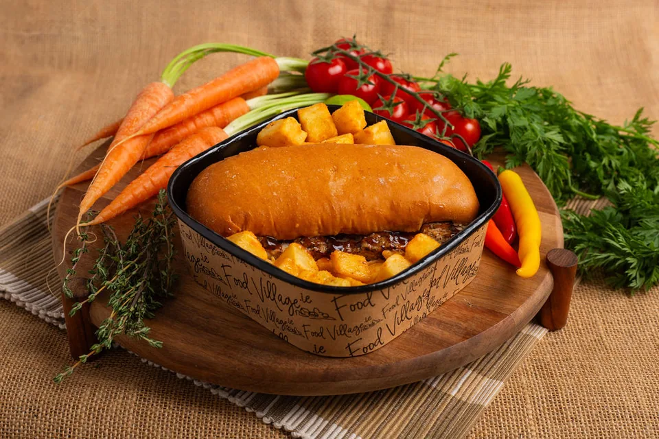 Rib Steak Roll & Baked Potato Cubes