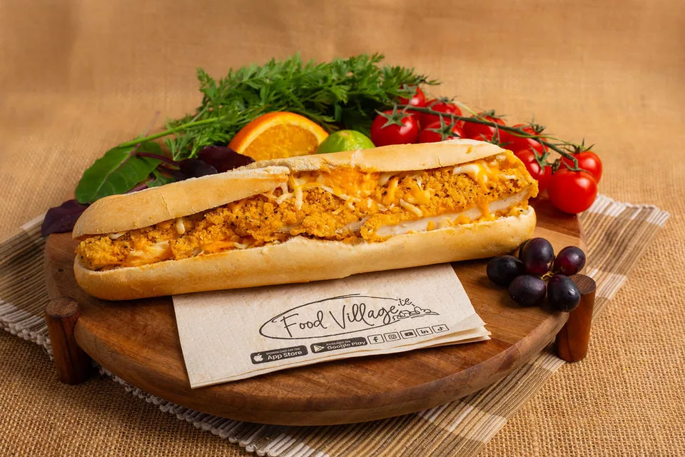 SF Chicken Baguette with Cheese & Taco Sauce