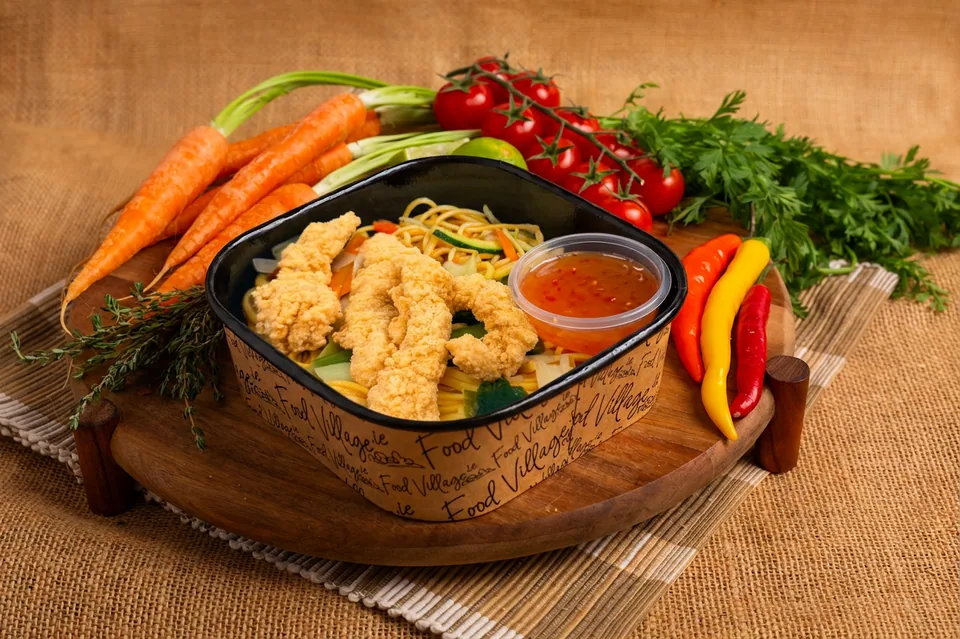 Shredded Chicken Sweet & Sour Noodles
